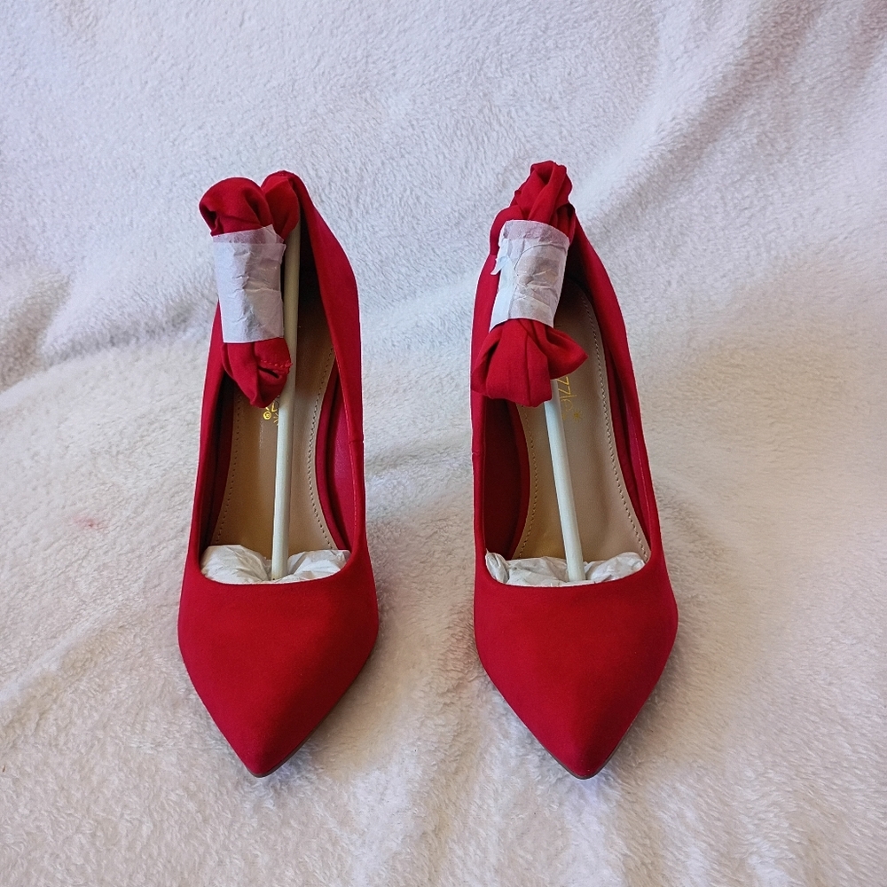 Shoe Dazzle Shoes | Brand New Wilda Wraparound Lace Pump Size 7 Red - Picture 4 of 13